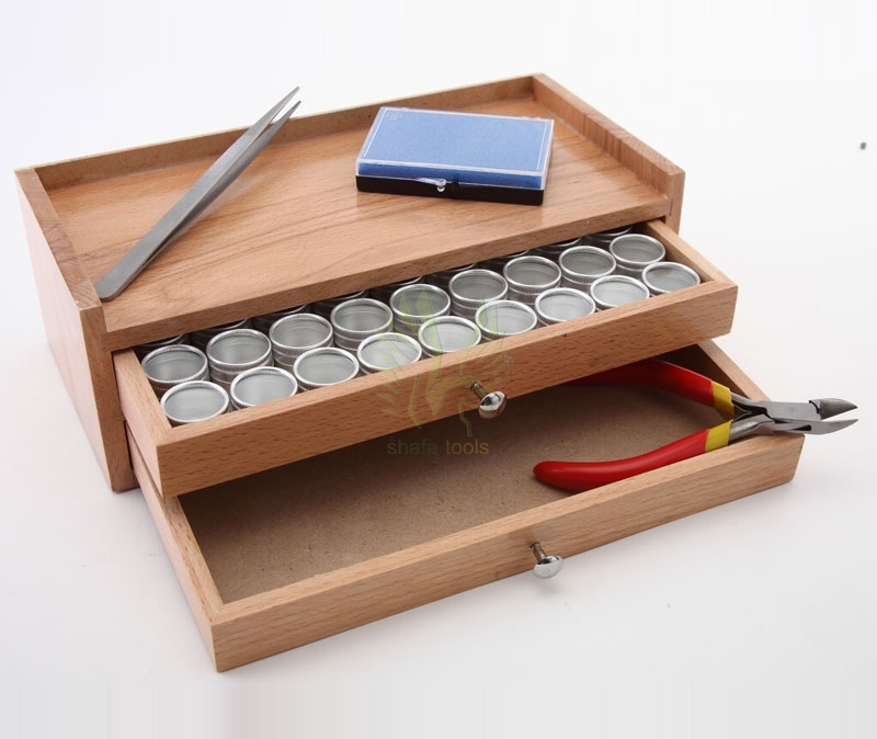 Wooden cabinet with 2 drawers