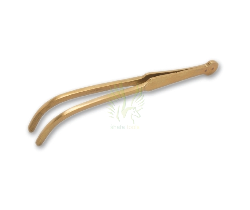 Curved Brass Forceps