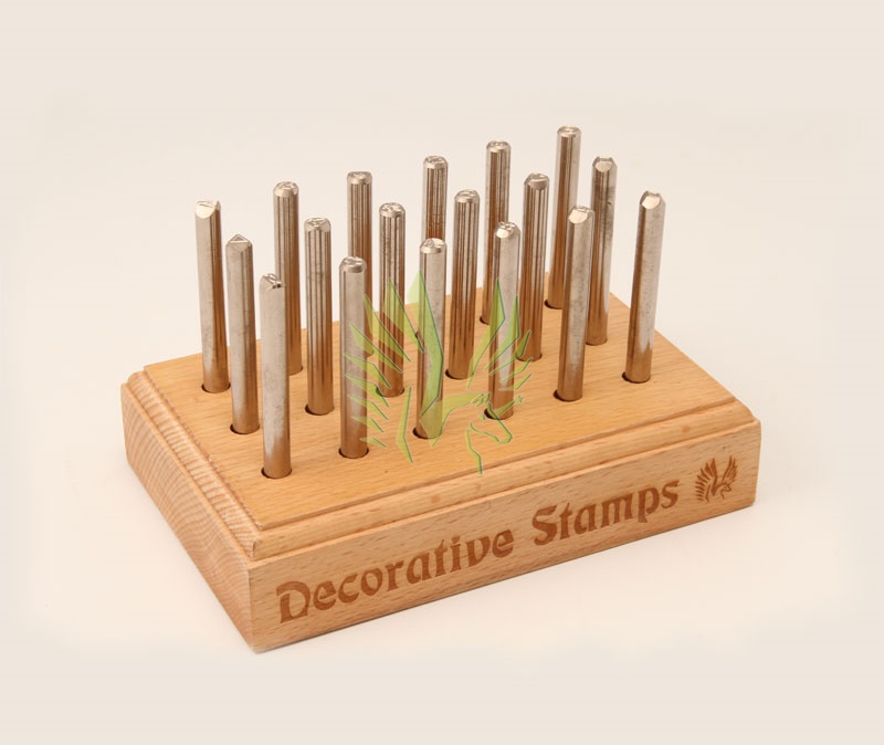 Decorative Stamps on wooden block